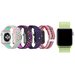 Set 5 Curele iUni compatibile cu Apple Watch 1/2/3/4/5/6/7, 44mm, Negru/Roz, Roz/Albastru, Mov, Roz,